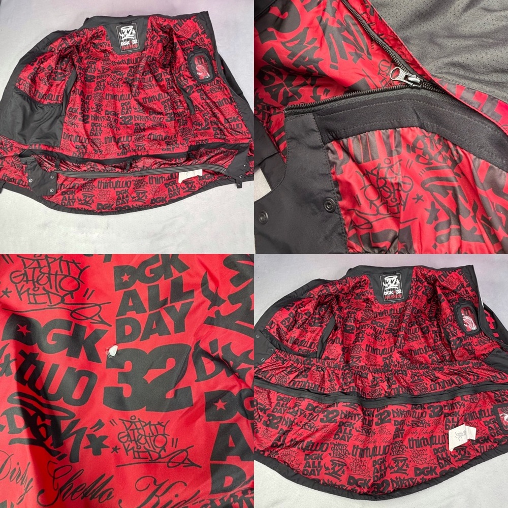 DGK X 32 Collection Shiloh 2 Jacket Smiley 2012 Snowboard Skater Large RARE - Picture 13 of 16